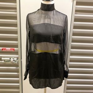 SOLD‼️ H&M Long-Sleeve, See-Through Blouse
